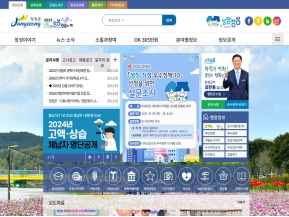 장성군청 인증 화면