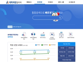 대학재정알리미 인증 화면