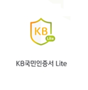 KB국민인증서 Lite 인증 화면